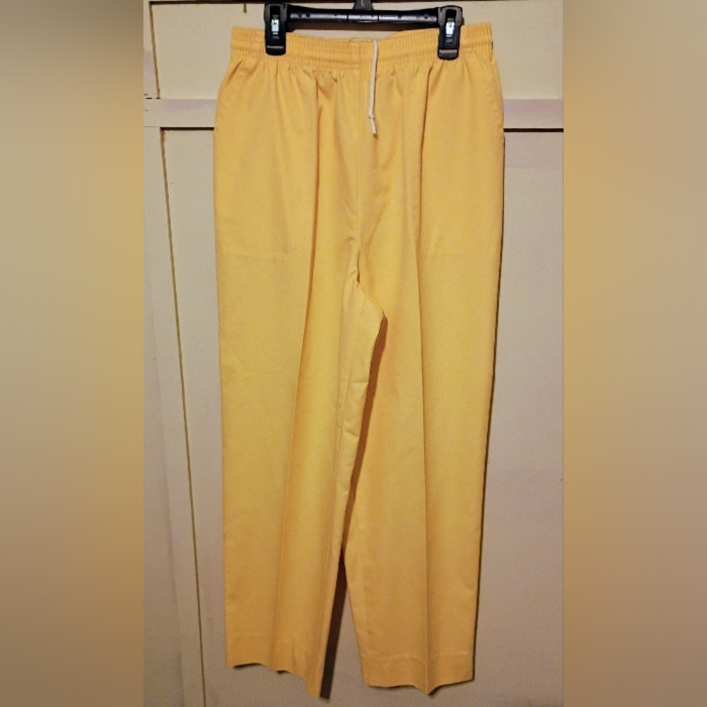 Vintage Koret Yellow Cotton Blend Pants